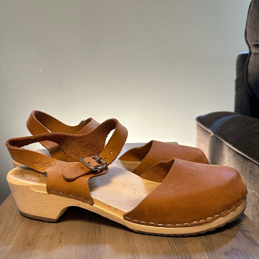Lotta From Stockholm Suede Buckle Clogs - Sz 10.5 / 42